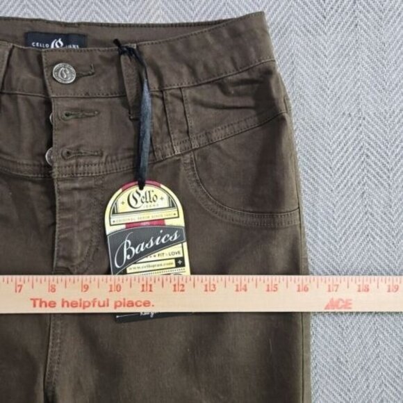 Cello Jeans Size 9 Green Women's Classic Straight Leg Stretch New with Tags - Picture 15 of 16